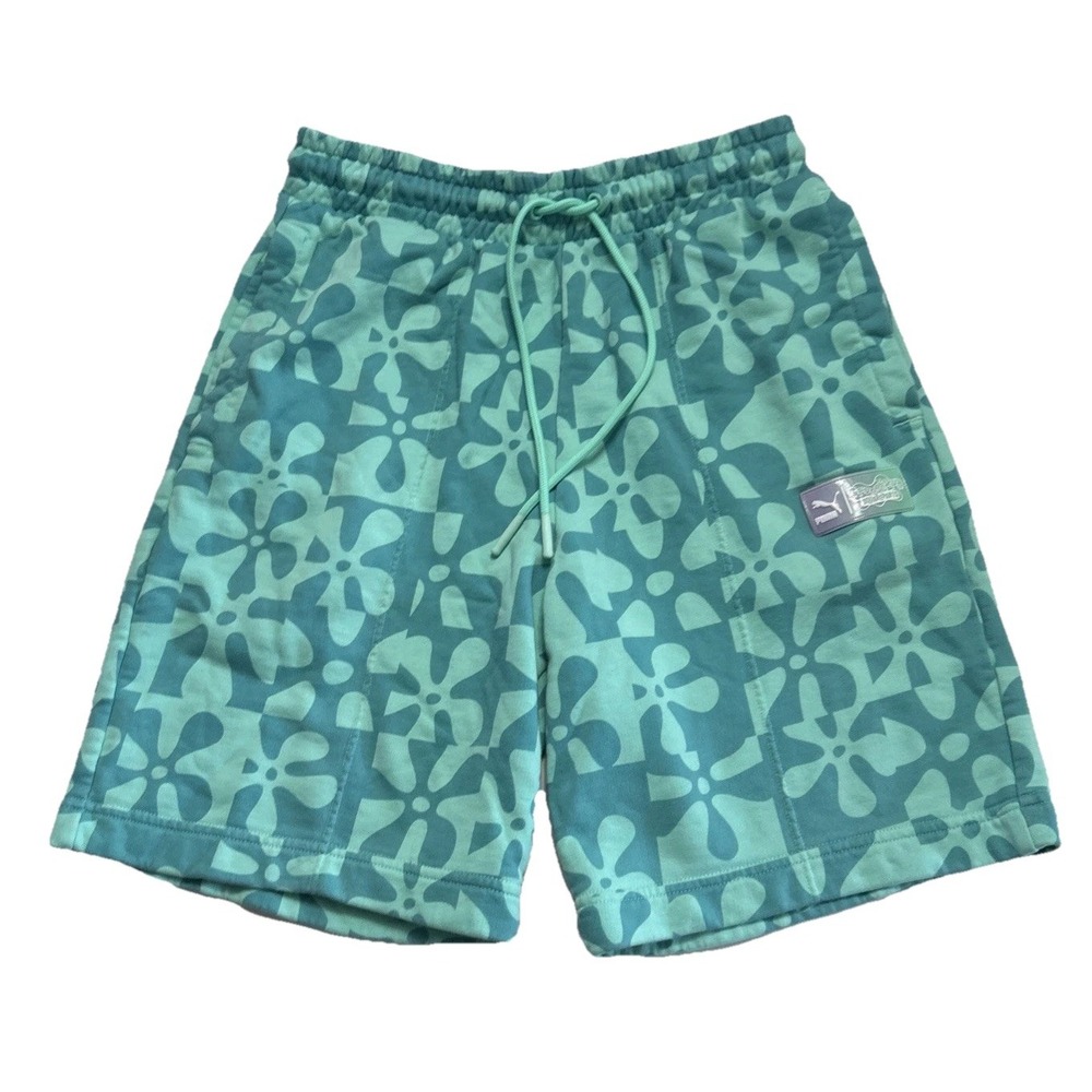 Mens PUMA Spongebob AOP Shorts Athletic Sweatshorts Small EC‎ 8"